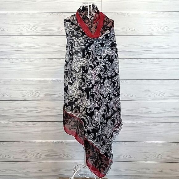 Unbranded floral print wrap or scarf lightweight large size 80"X42" - Picture 1 of 8